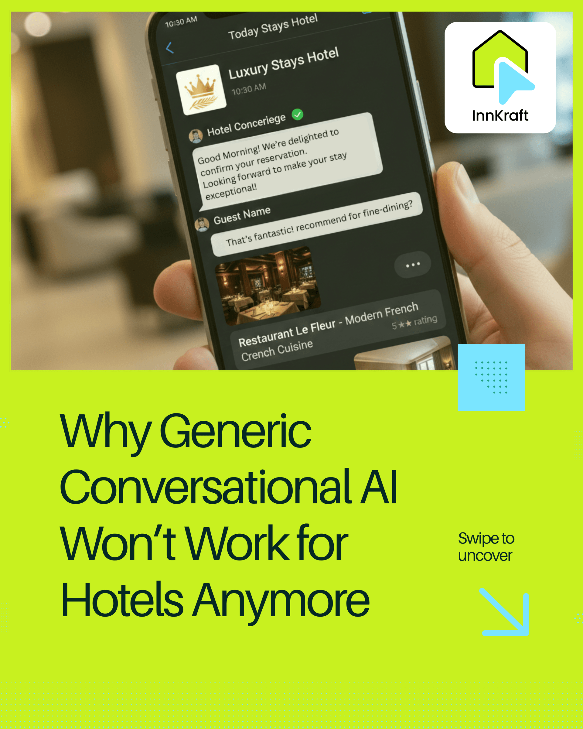 Generic Conversational AI Can Talk. But Hospitality Demands More Than Conversation.
