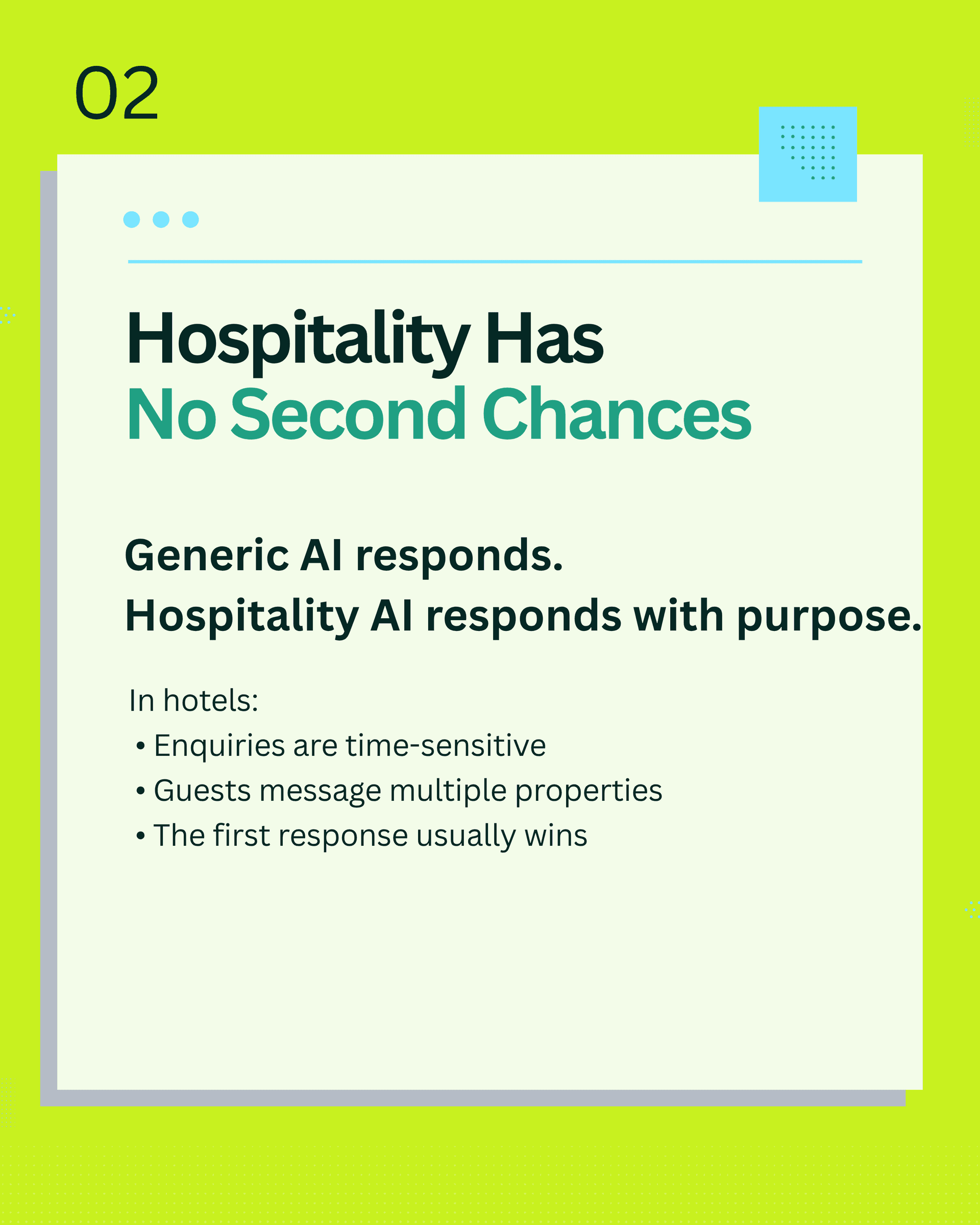 Context-aware AI handling different hotel guest types