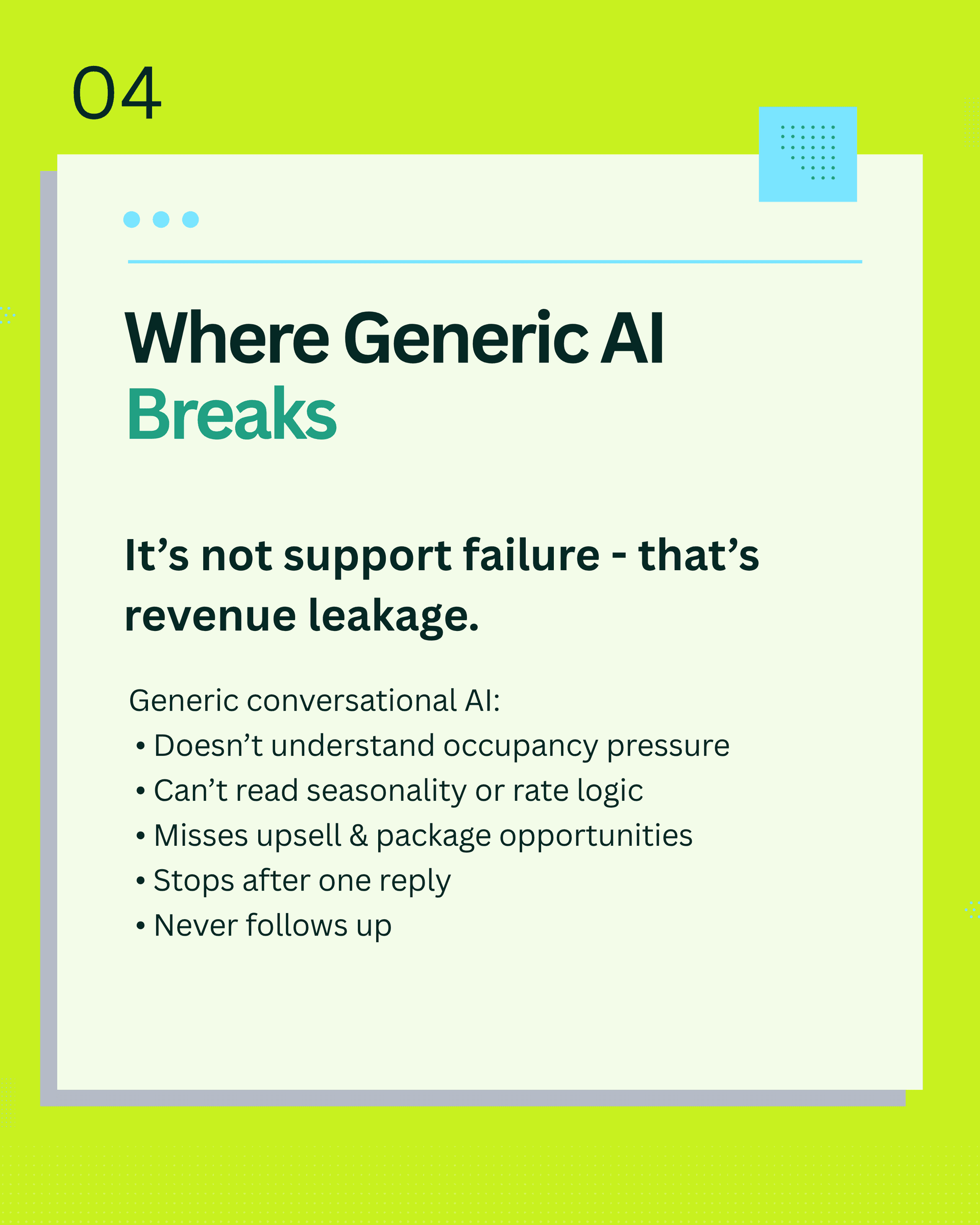 Purpose-built hotel AI recognising buying signals and upselling experiences