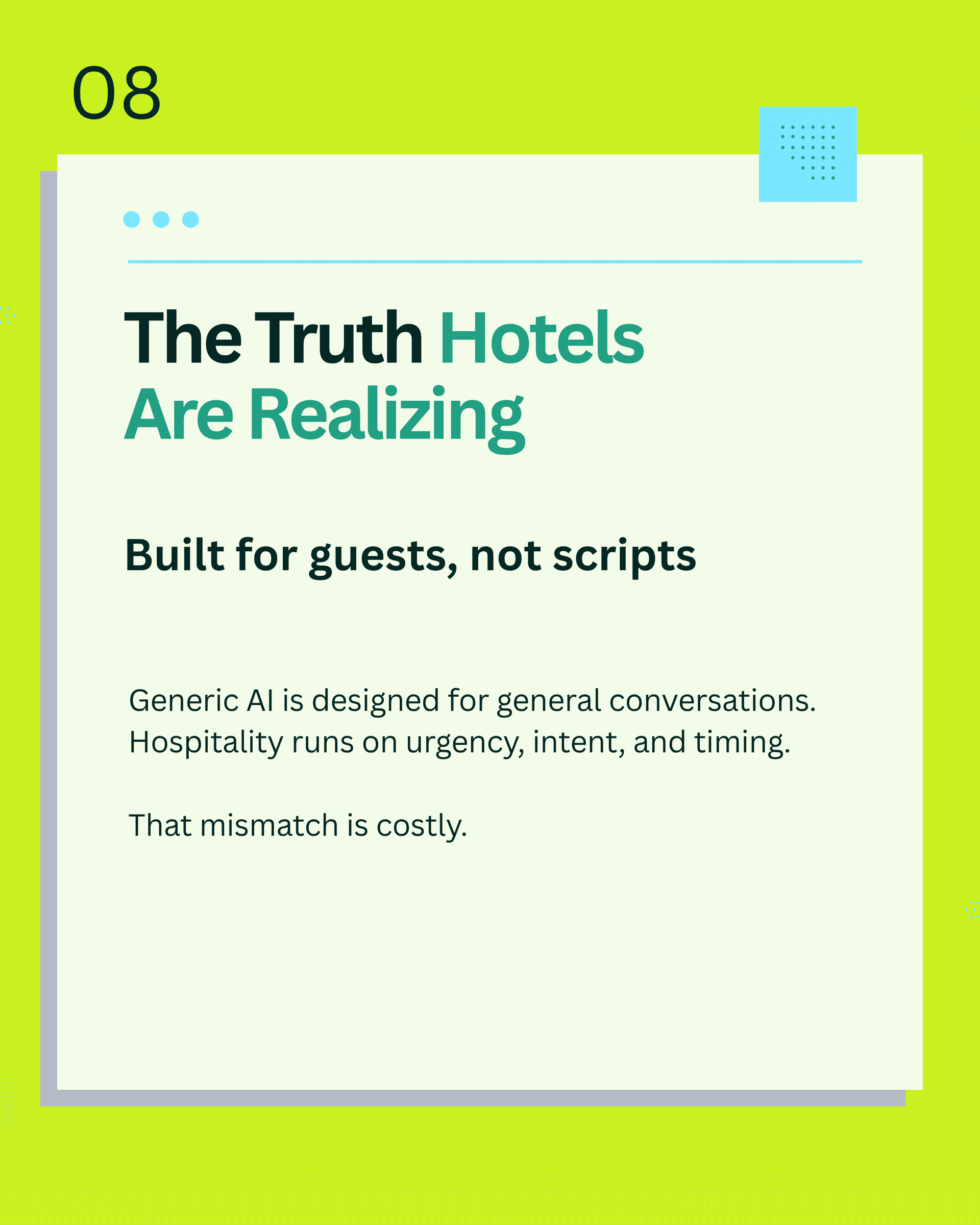 Innkraft purpose-built hotel AI converting guest conversations into bookings