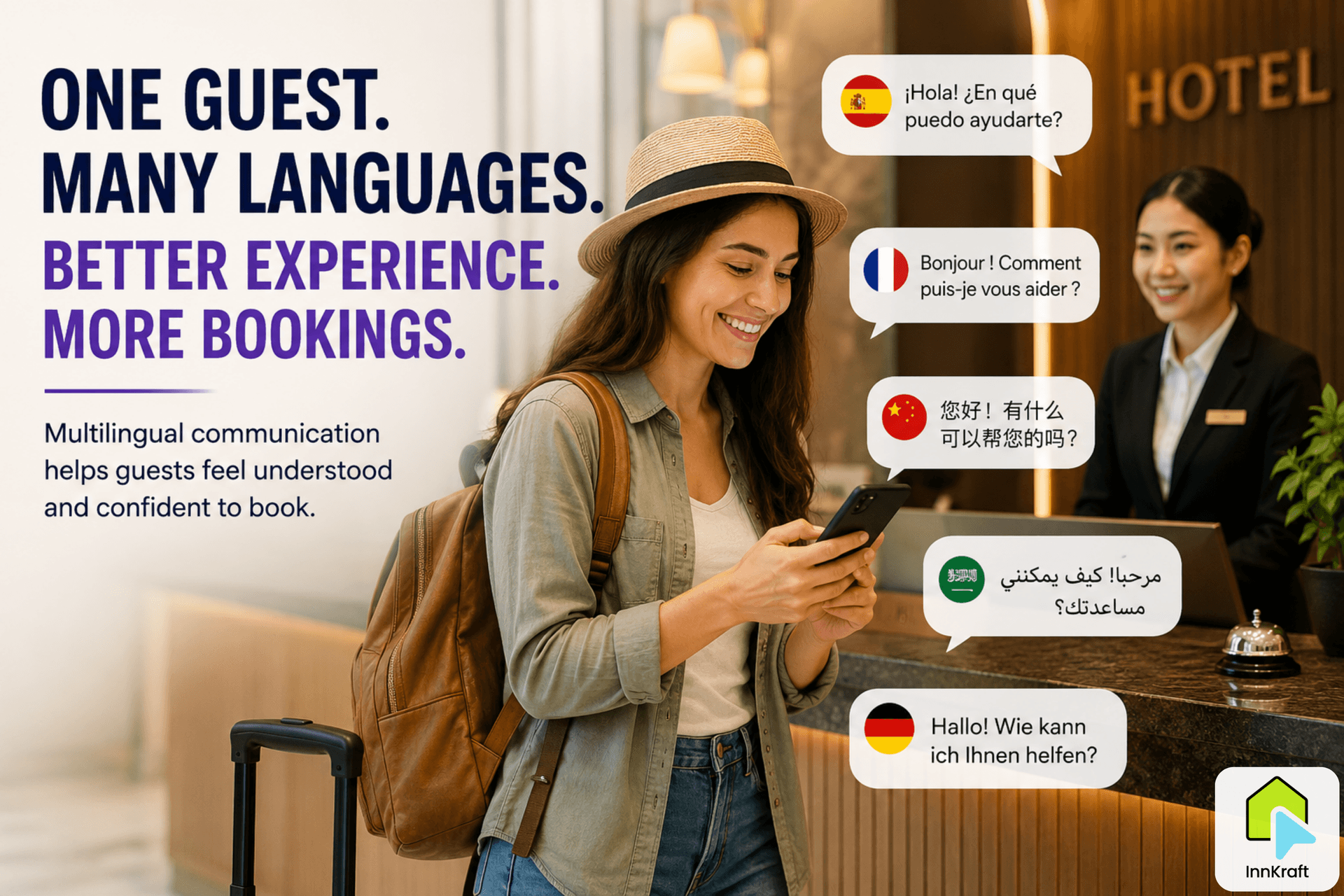 When Guests Hear Back in Their Own Language, Something Shifts.